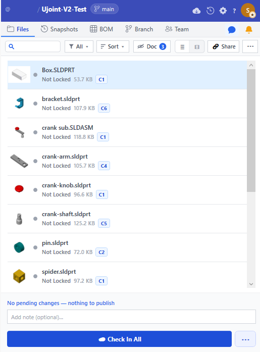 GitM task pane
